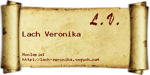 Lach Veronika névjegykártya